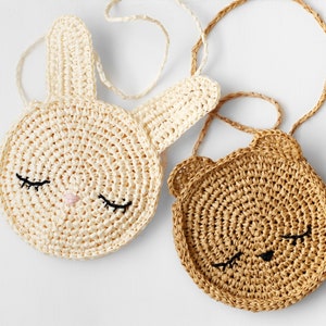 Crochet Pattern Blythe Kids Bunny Bear Purse by Lakeside Loops includes children's size only image 6