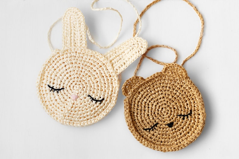 Crochet Pattern Blythe Kids Bunny Bear Purse by Lakeside Loops includes children's size only image 6