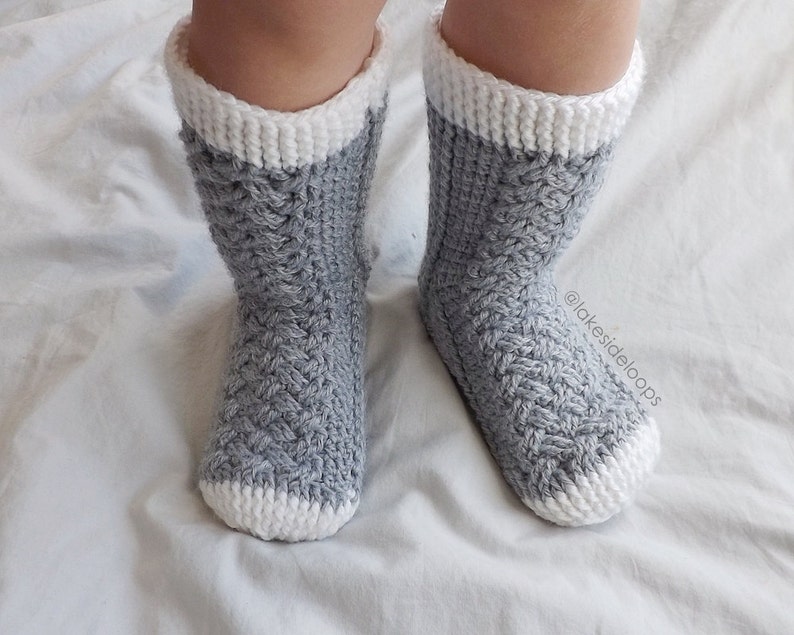 Crochet Pattern Parker Cable Socks by Lakeside Loops includes 11 sizes Baby 6 Months through to Mens/Womens Adult sizes image 3