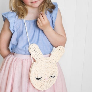 Crochet Pattern Blythe Kids Bunny Bear Purse by Lakeside Loops includes children's size only image 5