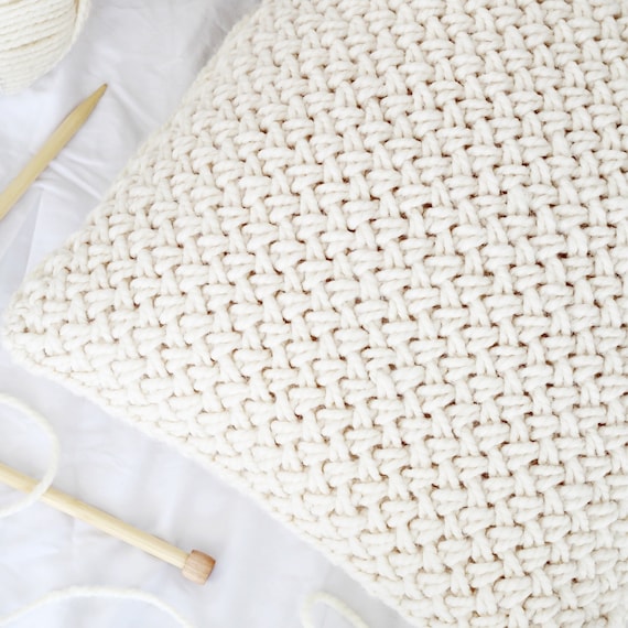 Basket weave cushion knitting pattern online