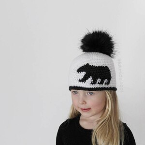 Crochet Pattern Landon Bear Silhouette Hat/Beanie by Lakeside Loops includes Toddler, Child, and Adult sizes image 3