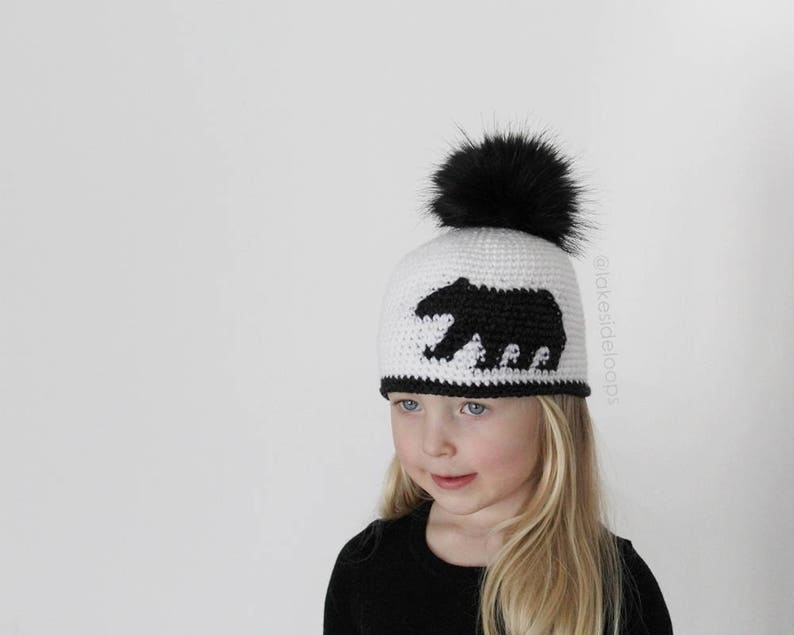 Crochet Pattern Landon Bear Silhouette Hat/Beanie by Lakeside Loops includes Toddler, Child, and Adult sizes image 3