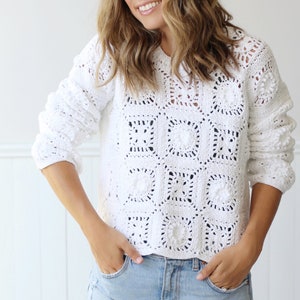 Crochet Pattern Isla Granny Square Sweater by Lakeside Loops image 10