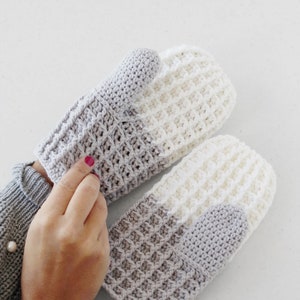 Crochet Pattern Watson Waffle Crochet Mittens by Lakeside Loops Includes Baby, Toddler, Kids, and Adult Sizes image 6