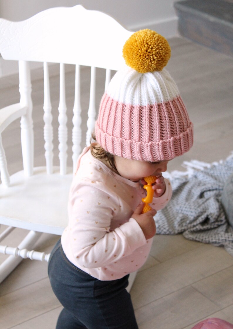 Crochet Pattern Vaughn Ribbed Hat Bootie Slipper Set includes Baby and Toddler sizes image 4