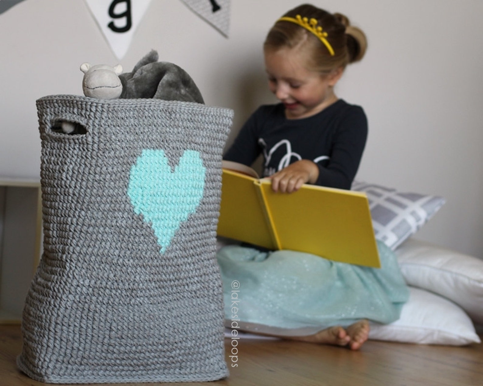 Crochet Pattern Brody Storage Bag / Basket by Lakeside Loops Etsy