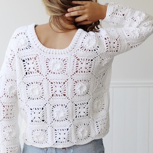 Crochet Pattern Isla Granny Square Sweater by Lakeside Loops image 5