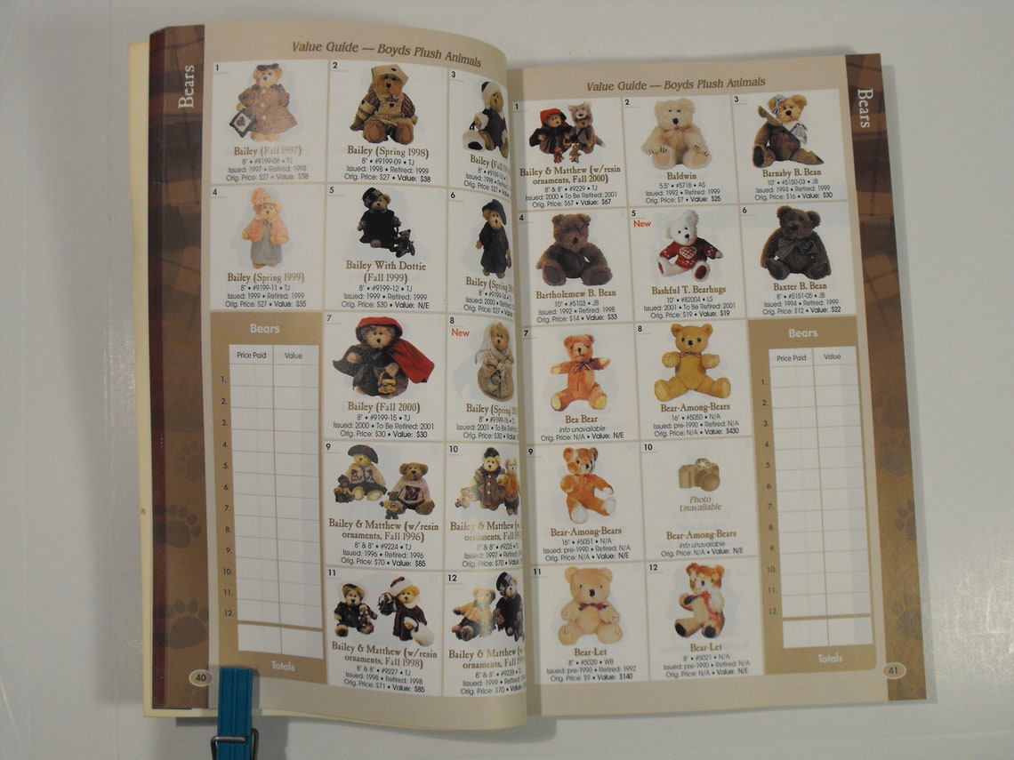 Two Books . Cherished Teddies Greenbook Value Guide and Boyds Etsy