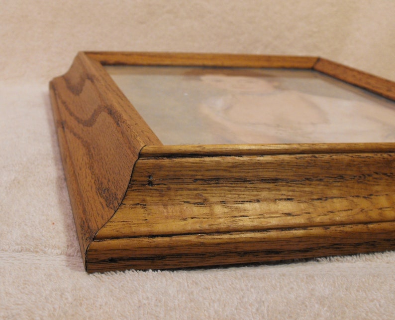 Heavy Finished Solid Oak Wood Picture Frames with Glass Insert for Crafts Repurpose or to Frame your Own Creation or Picture-Photo
