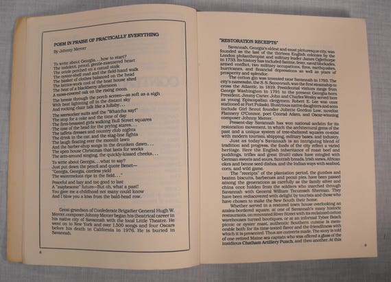 Vintage Cookbook Savannah Sampler Cookbook Low Country Cookery Restoration Recipes By Margaret Wayt Debolt Signed By The Author - 