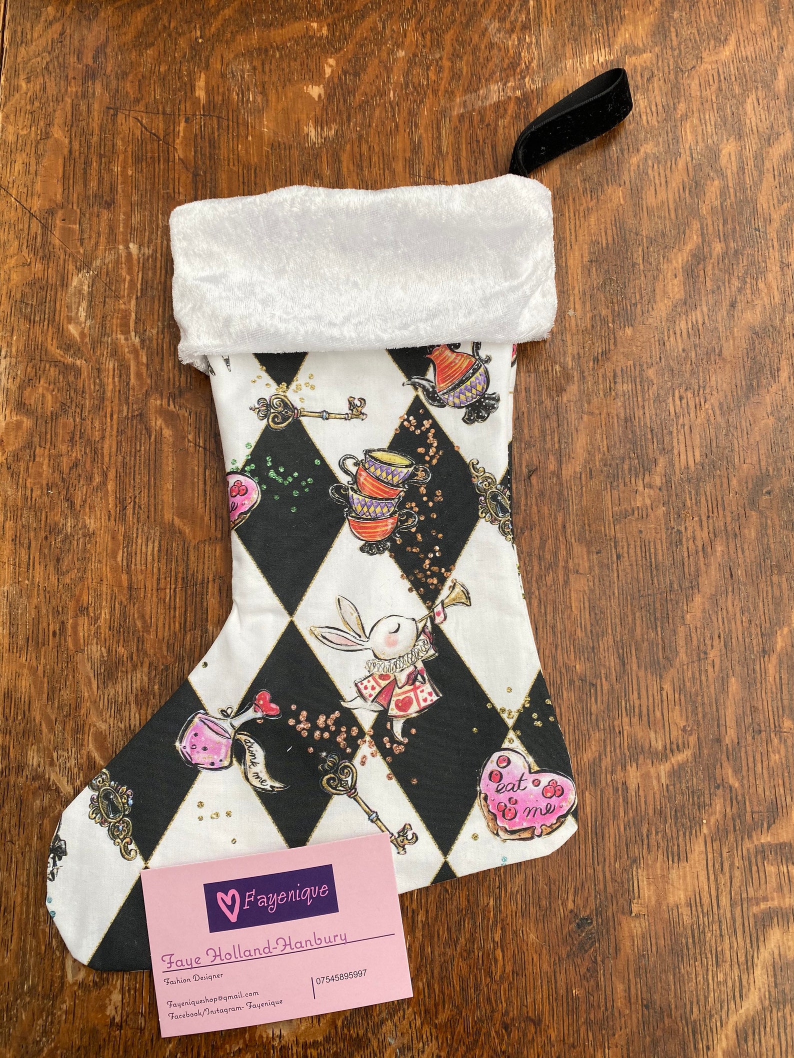 Alice in Wonderland Stocking Christmas Mini Decorations Decor - Etsy UK