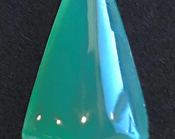 Gema de sílice de primera calidad/calcedonia azul verdosa/cabujón de corbata elaborado por Blaze