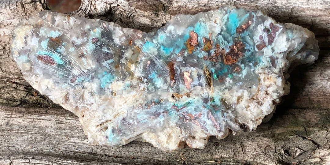 Copper Silica Rocks Gem Silica With Native Dendrite Copper Slab - Etsy