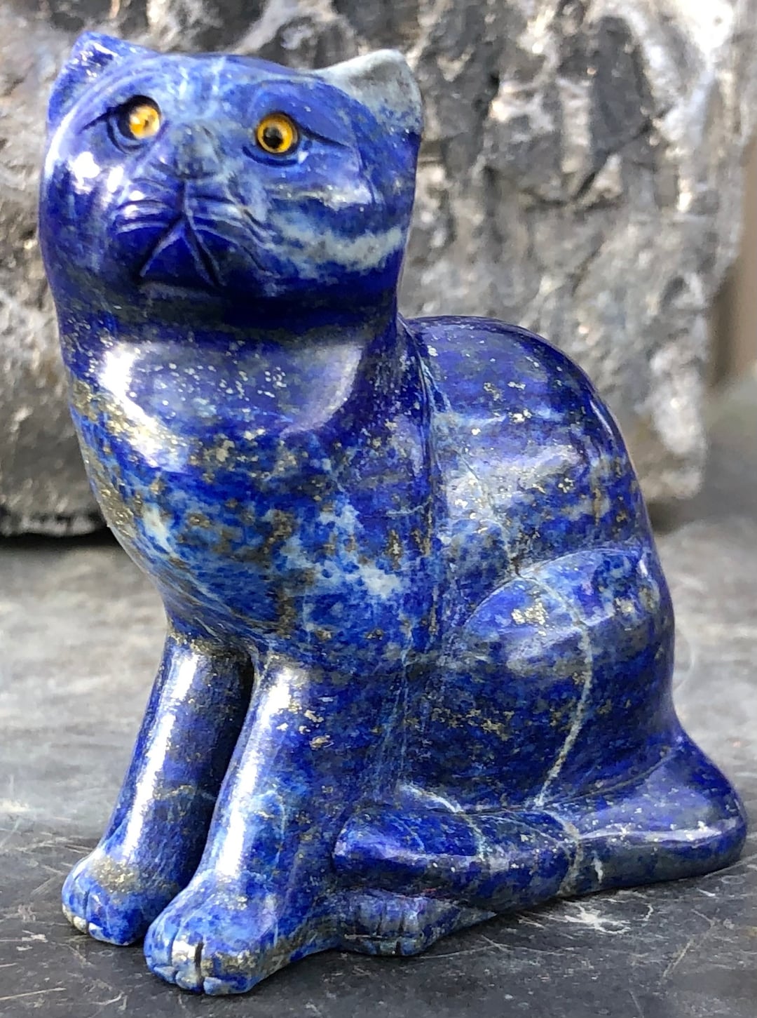 Top AAA Grade Lapis Lazuli/hand Carved Midnight Stary Cat 5oz - Etsy