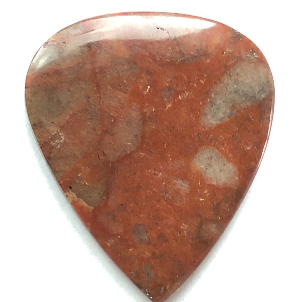 Montana Brecciated Red Jasper From The Blaze N Gems Mine/Custom Guitar Pick By Blaze