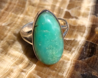 Chrysoprase Silver Ring