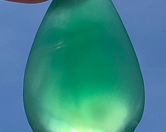 Top Grade Gemmy Chrome Chalcedony Pear Cabochon