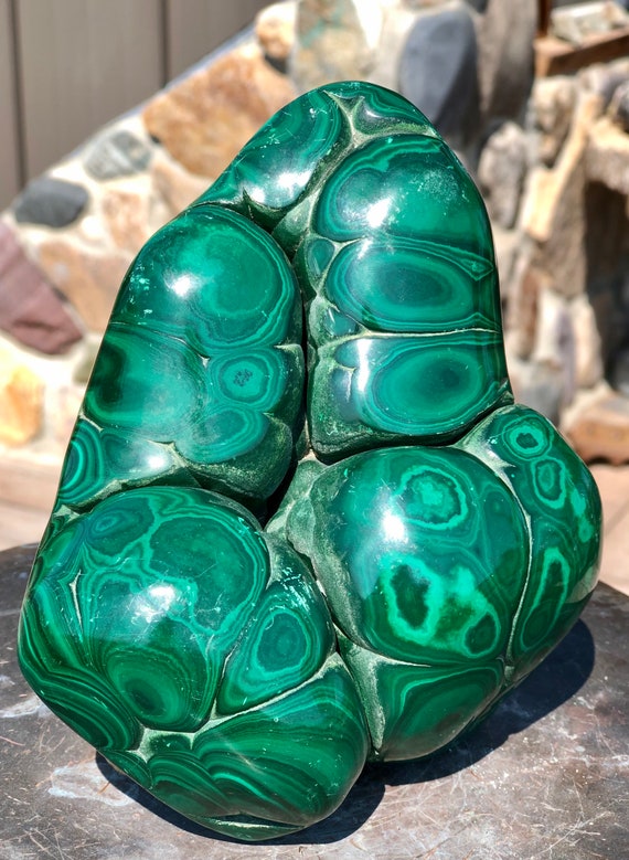 Large malachite stone for sale deals