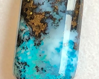 26.40ct Chrysocolla Native Copper & Chalcedony Cabochon