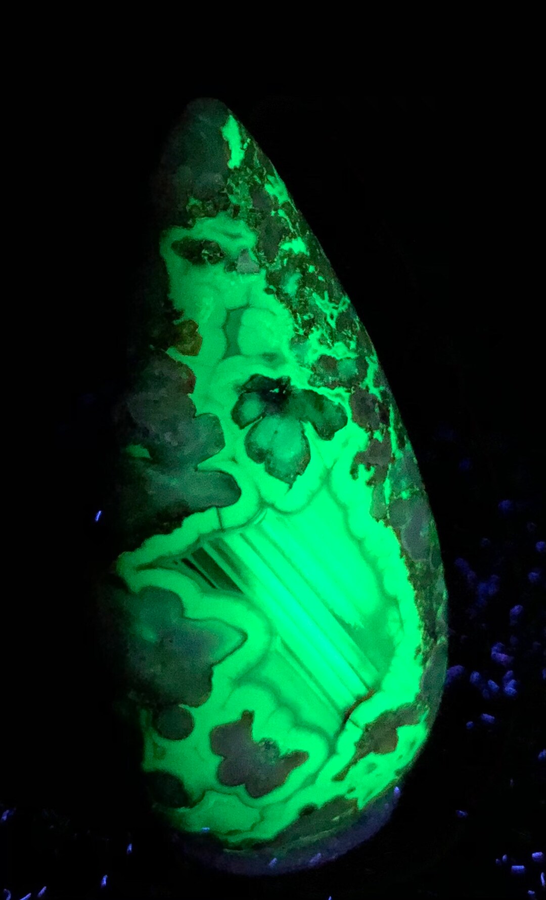 Fluorescent Montana Dry Head Agate/st Cloud Agate Cabochon Etsy
