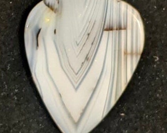 Montana Moss Banded Agate/Custom Guitar Pick By Blaze