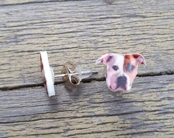 Boxer Stud Earrings, Dog earrings, Novelty Jewellery, Dog Studs