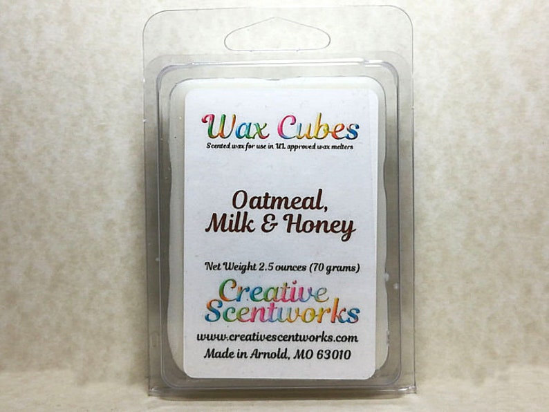 Oatmeal Milk and Honey Scented Wax Melts Cubes Scented Wickless Candle Tarts