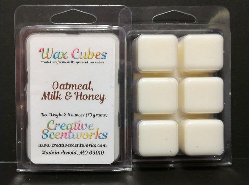Oatmeal Milk and Honey Scented Wax Melts Cubes Scented Wickless Candle Tarts