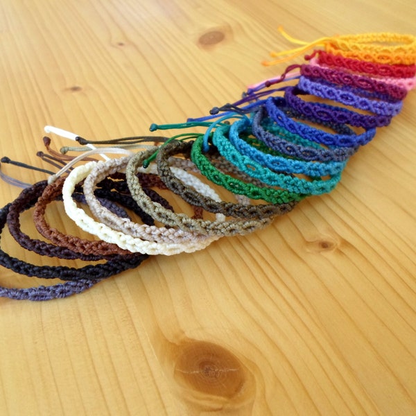 Friendship bracelet, macrame bracelet, waterproof bracelet, macrame jewelry, wax thread bracelet, adjustable bracelet, gifts for her
