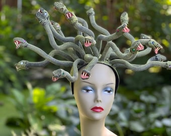 MADE TO ORDER 10 to 30 Days Medium Medusa Headpiece, Snake Headpiece, Medusa Costume, Medusa Crown, Gorgon, Medusa Cosplay, Headdress