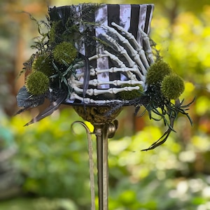 READY TO SHIP Black and White Day of the Dead Top Hat, Halloween, top hat