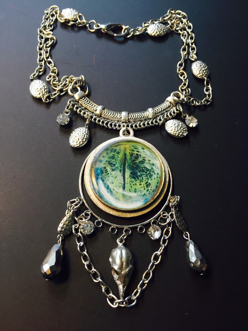Lizard Eye Necklace Etsy
