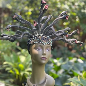 READY TO SHIP Medium Medusa Headpiece, Snake Headpiece, Medusa Costume