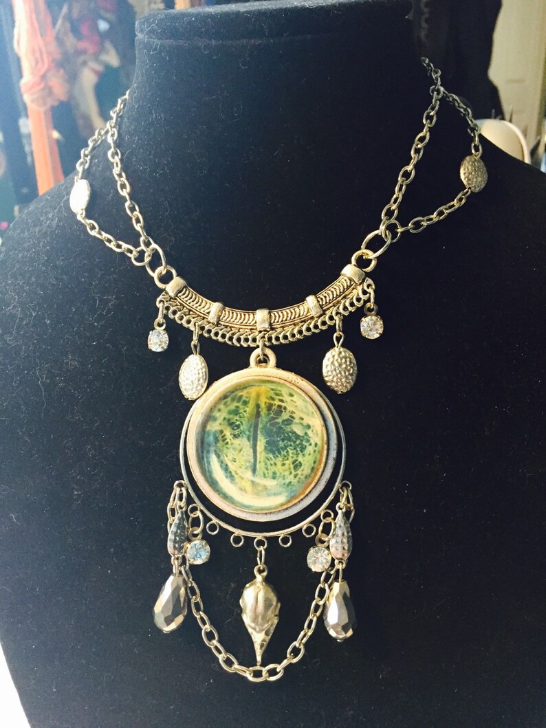 Lizard Eye Necklace Etsy