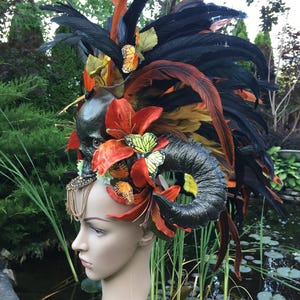 READY TO SHIP Butterfly Kissed Mohawk Headdress Mohawk - Etsy