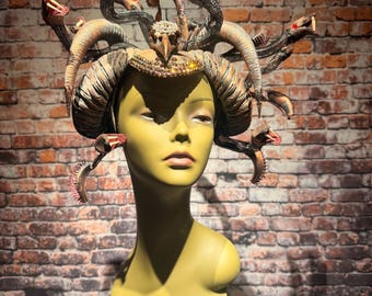 READY TO SHIP Medusa Headpiece, Snake Headpiece, Medusa Costume, Medusa Crown, Gorgon, Medusa Cosplay, Headdress