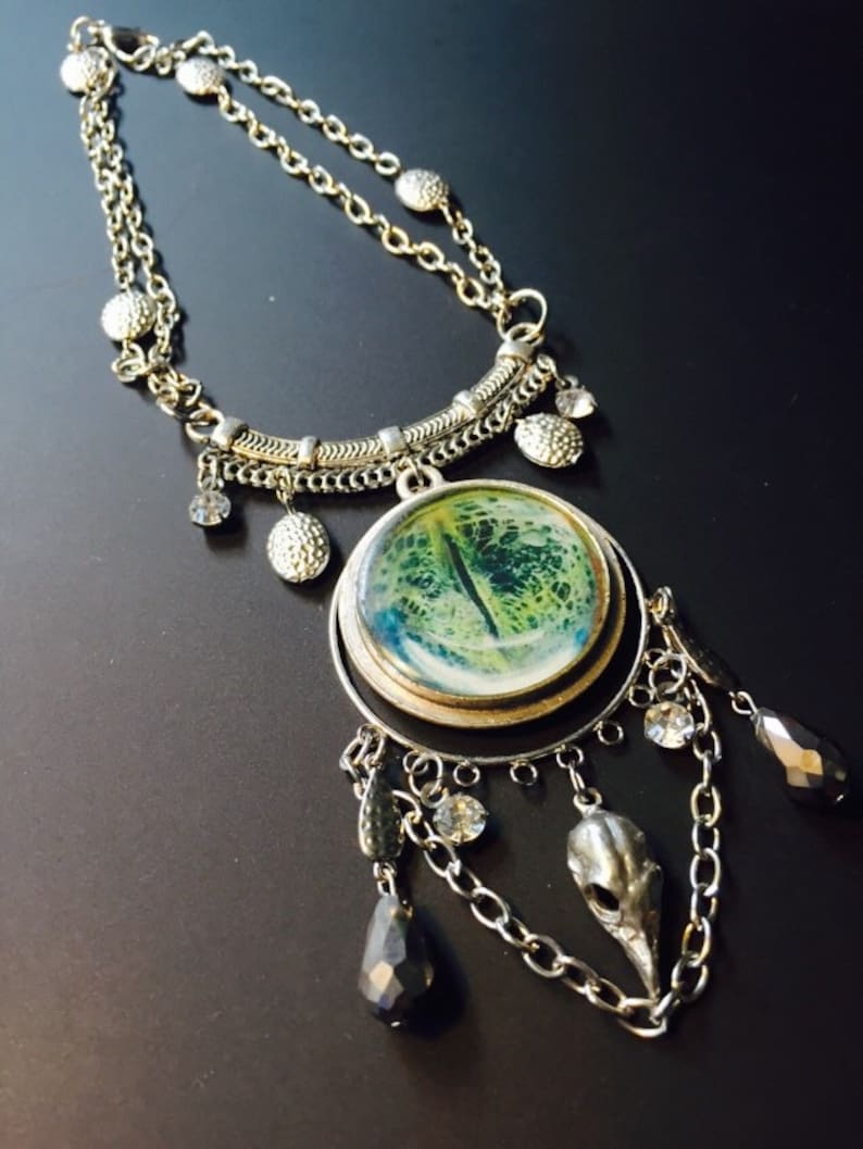 Lizard Eye Necklace Etsy