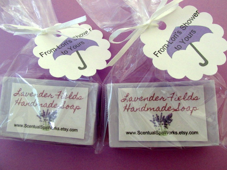 Bridal shower soap favors, baby shower soaps, personalized favors, guest sized soap bar, 20 wedding soap favors, drive by shower favors image 6