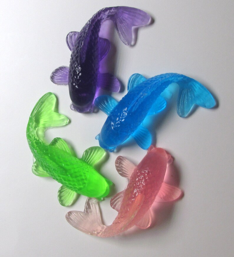15 Koi Fish Soap Favors, Birthday Party, Ocean Themed Party, Fish Soap for Kids, Fish in a Bag