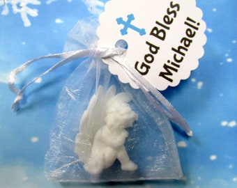 Cherub soap favors, baptism soap favors, baby shower soap favors, angel soap favors, religious soap favors, set of 20, holy communion soaps