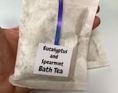 Bath Tea: Teabag Bath Soak, Epsom Salt Relaxation Blend, Unscented