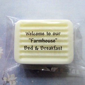 Airbnb guest soaps, set of 20,  bed and breakfast guest soaps, custom soap label, guest soap bars, travel soap, personalized soap, mini soap