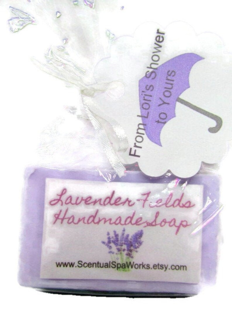 Bridal shower soap favors, baby shower soaps, personalized favors, guest sized soap bar, 20 wedding soap favors, drive by shower favors image 2