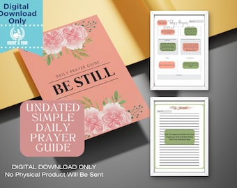 Simple Daily Prayer Guide, Undated Prayer Journal (PDF Download)