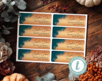 Modèle d'étiquette d'adresse de retour • Modèle Templett modifiable • Avery 5160 • Imprimable 1 × 2,625 po. | Joséphine