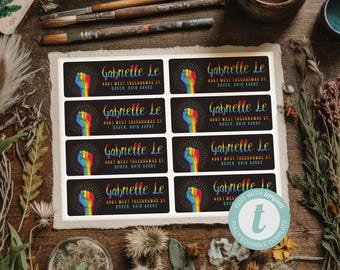 Modèle d'étiquette d'adresse de retour • Modèle Templett modifiable • Avery 5160 • Imprimable 1 × 2,625 po. | Gabrielle