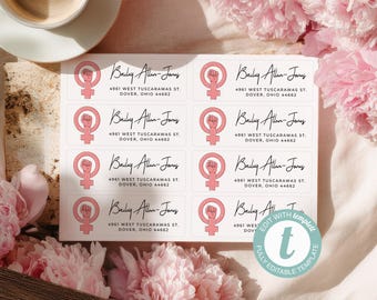 Modèle d'étiquette d'adresse de retour • Modèle Templett modifiable • Avery 5160 • Imprimable 1 × 2,625 po. | Bailey