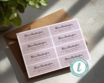 Modèle d'étiquette d'adresse de retour • Modèle Templett modifiable • Avery 5160 • Imprimable 1 × 2,625 po. | Alison