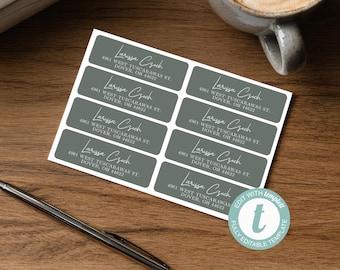 Modèle d'étiquette d'adresse de retour • Modèle Templett modifiable • Avery 5160 • Imprimable 1 × 2,625 po. | Larissa